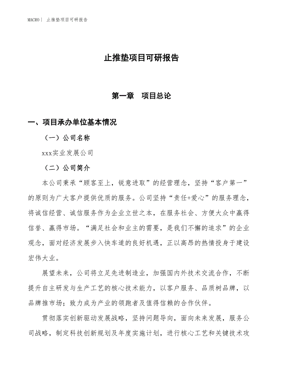 止推垫项目可研报告_第1页