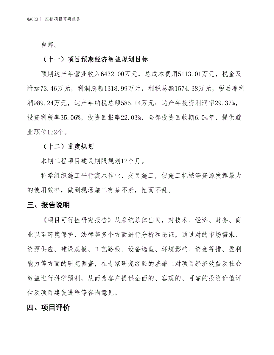 座毯项目可研报告_第4页