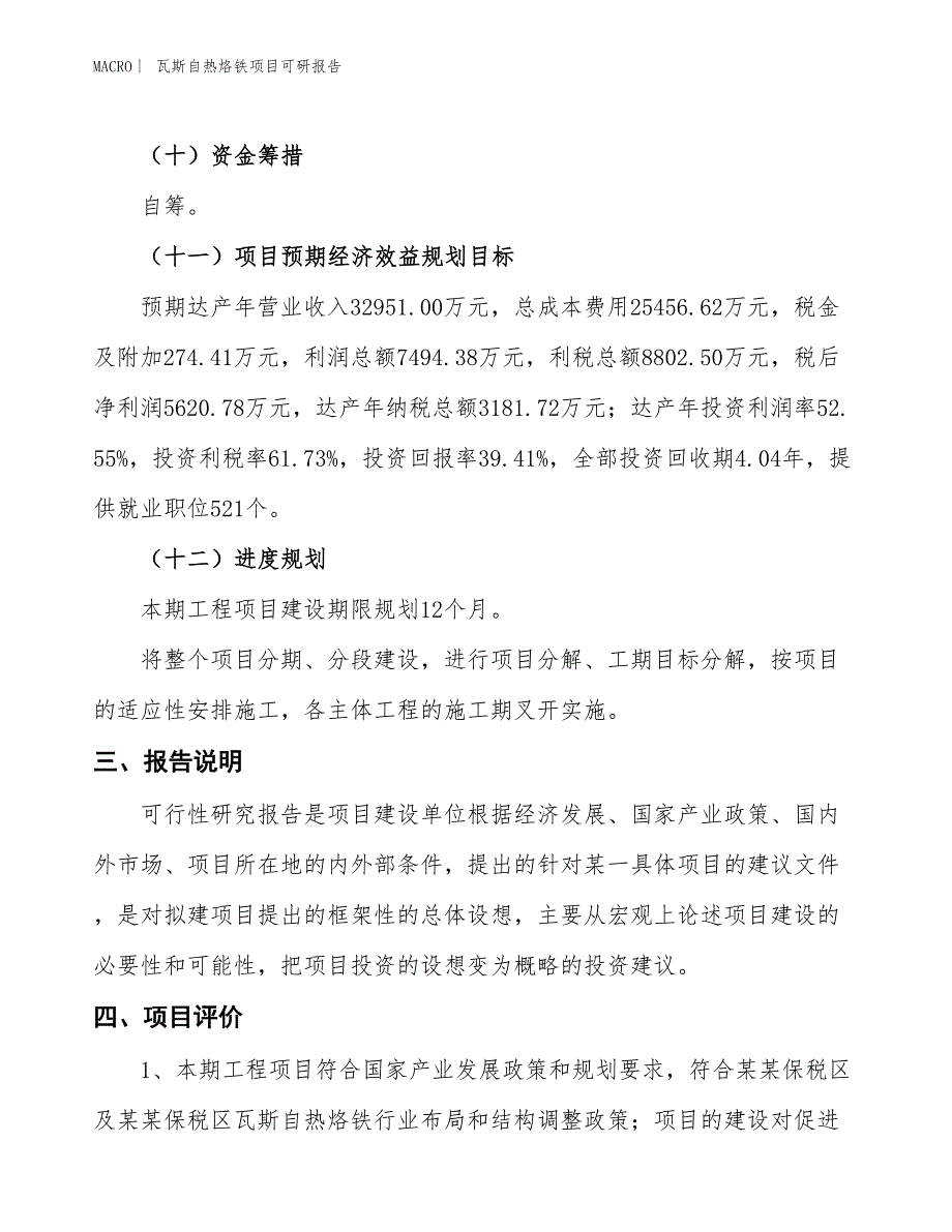 瓦斯自热烙铁项目可研报告_第4页