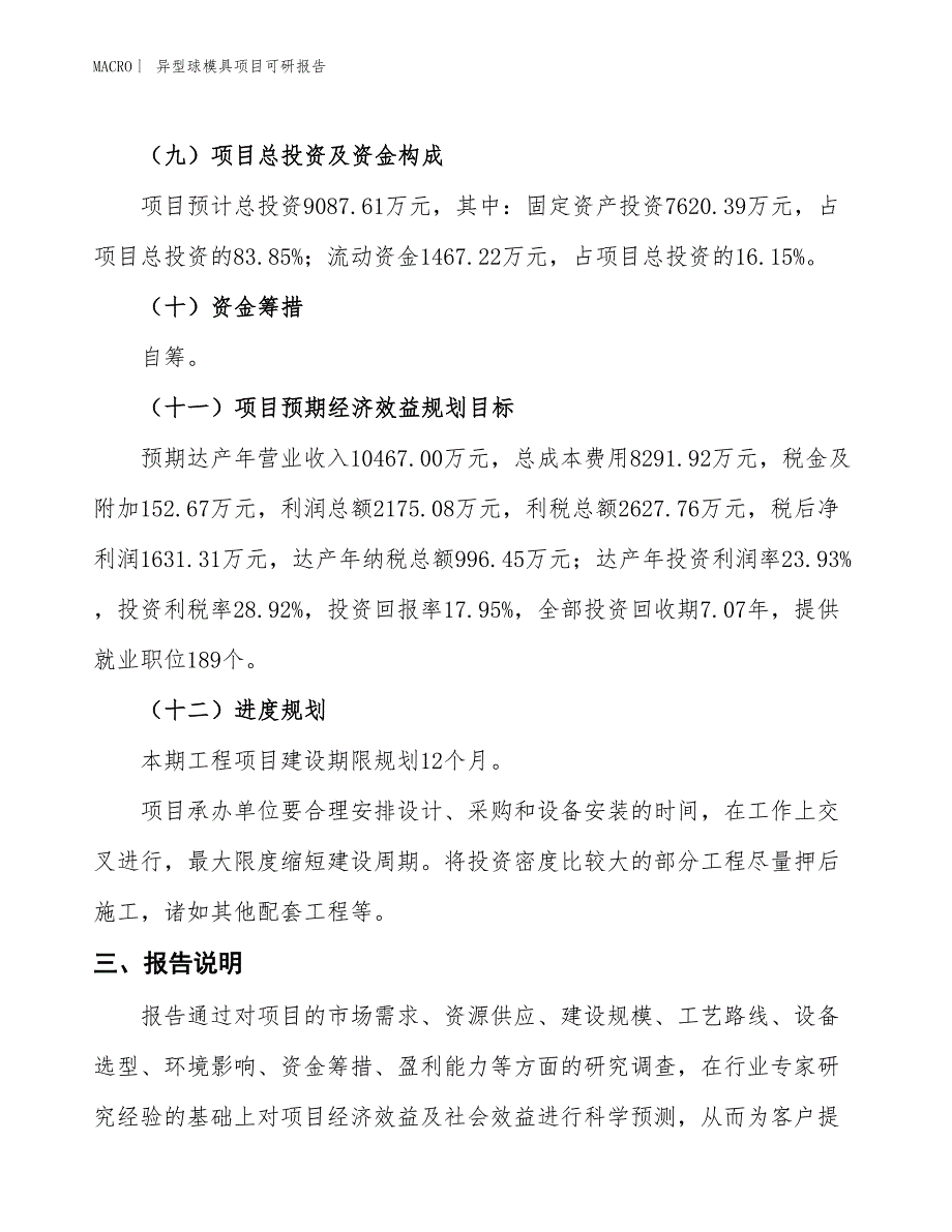 异型球模具项目可研报告_第4页