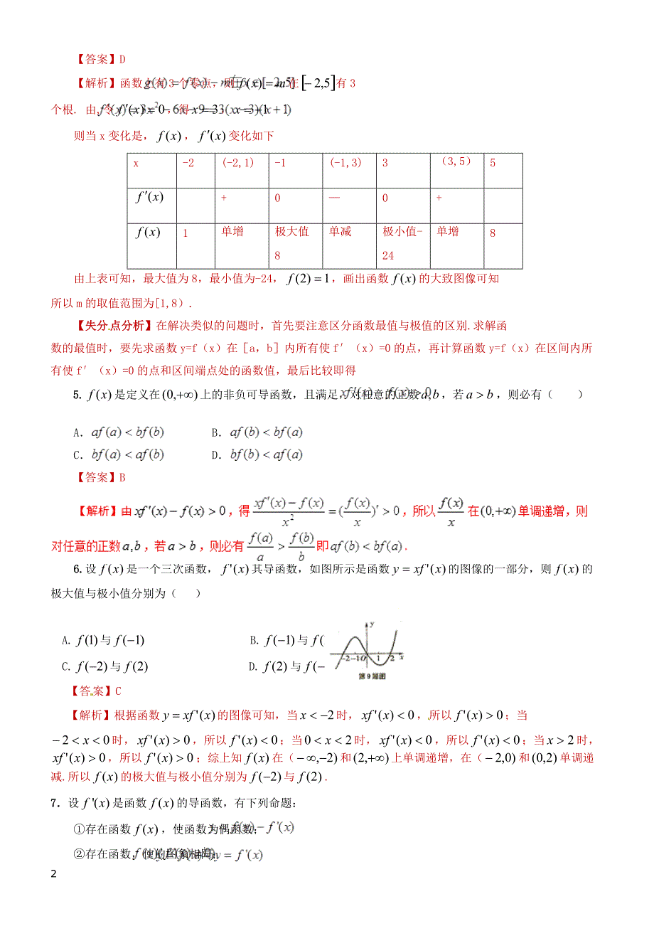 2019年高考数学（文科）单元滚动精准测试卷  课时16导数的应用-有答案_第2页