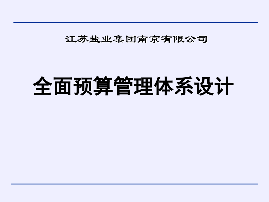 江苏盐业集团南京有限公司全面预算管理体系设计(ppt)_第1页