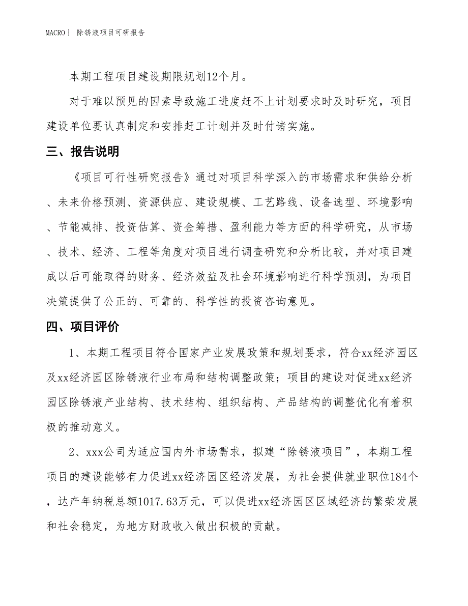 除锈液项目可研报告_第4页