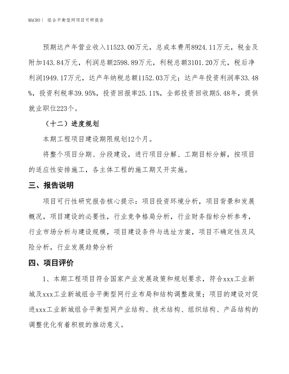 组合平衡型网项目可研报告_第4页