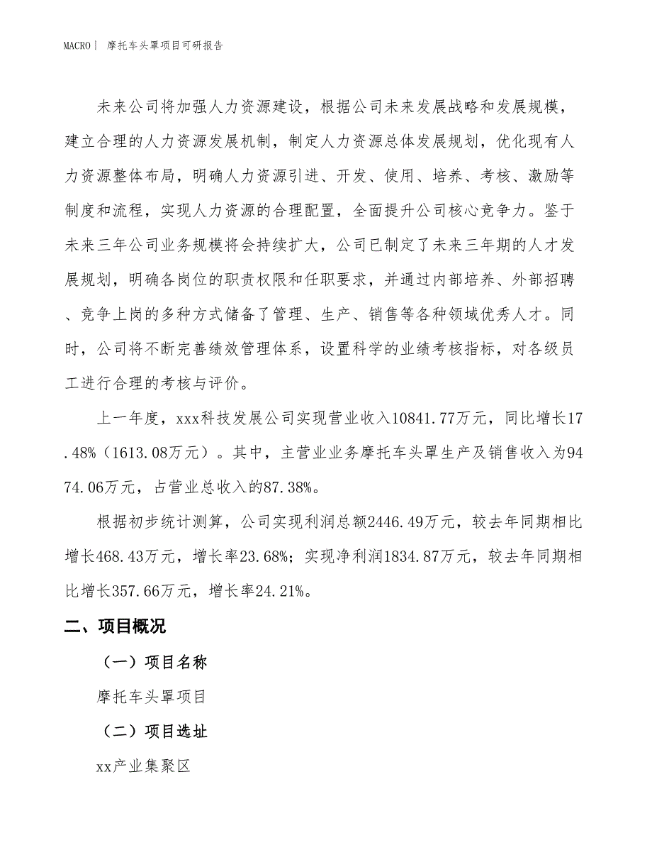 摩托车头罩项目可研报告_第2页