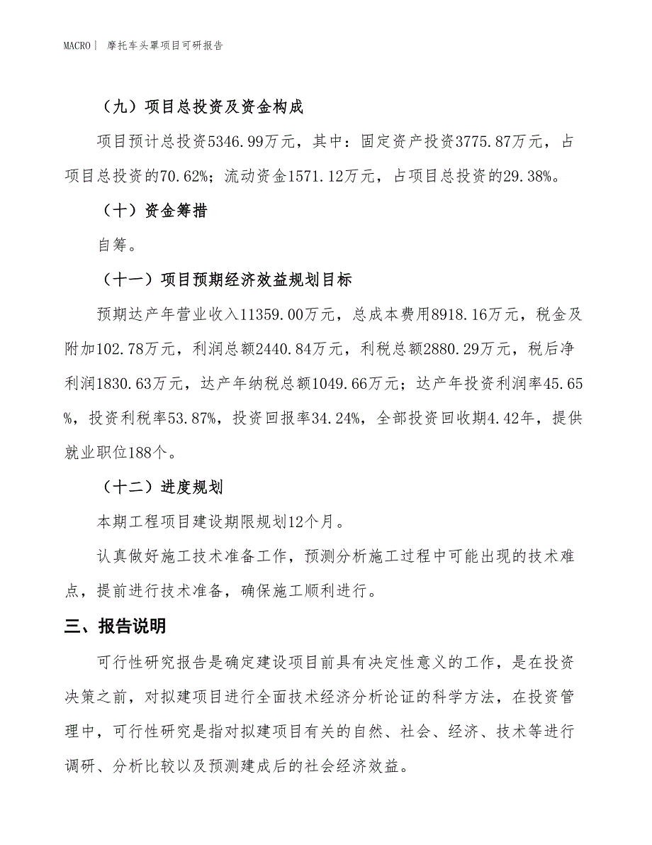 摩托车头罩项目可研报告_第4页