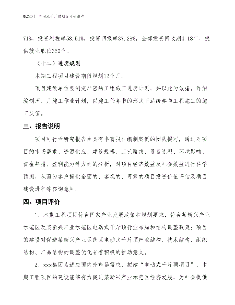 电动式千斤顶项目可研报告_第4页