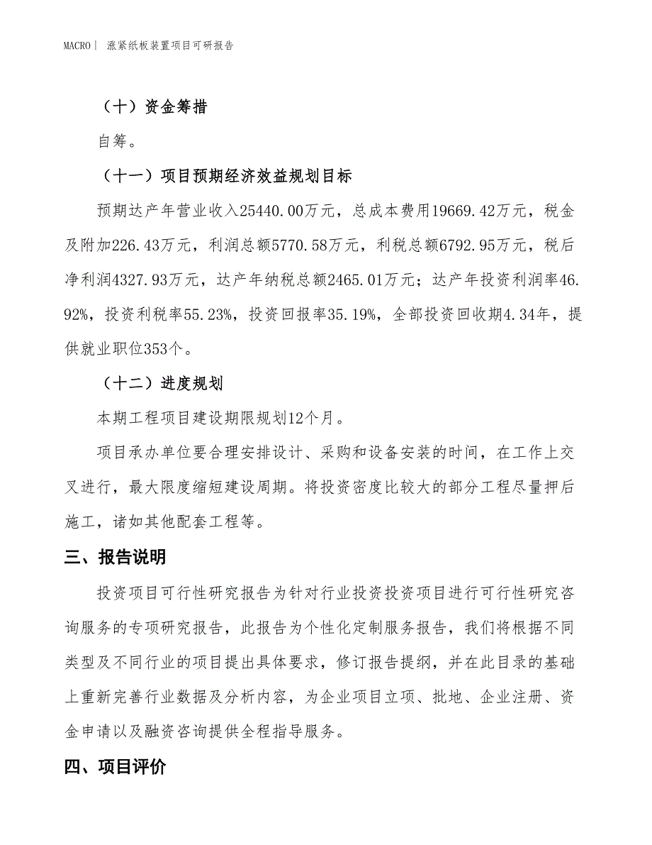 涨紧纸板装置项目可研报告_第4页