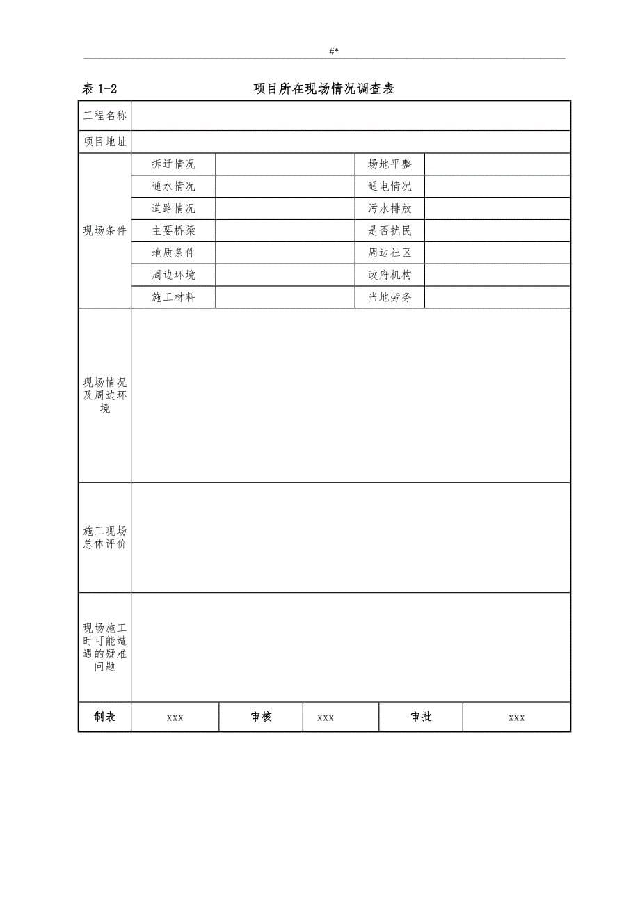 工程计划项目方案策划书(模板~)_第5页