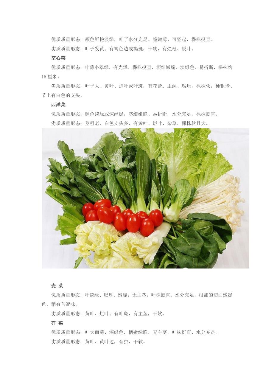 餐饮百种蔬菜验收标准_第3页