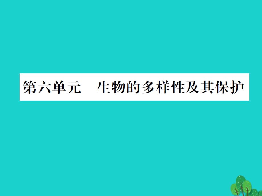 中考生物总复习 第6单元 生物的多样性及其保护课件 新人教版1_第1页