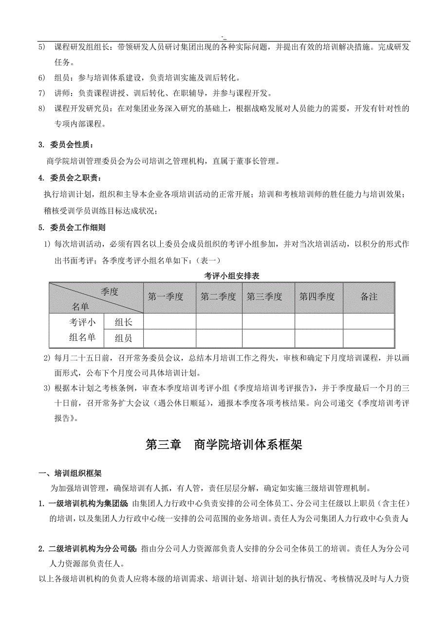 集团商学院训练培养治理体系建设设计规划方案设计_第5页