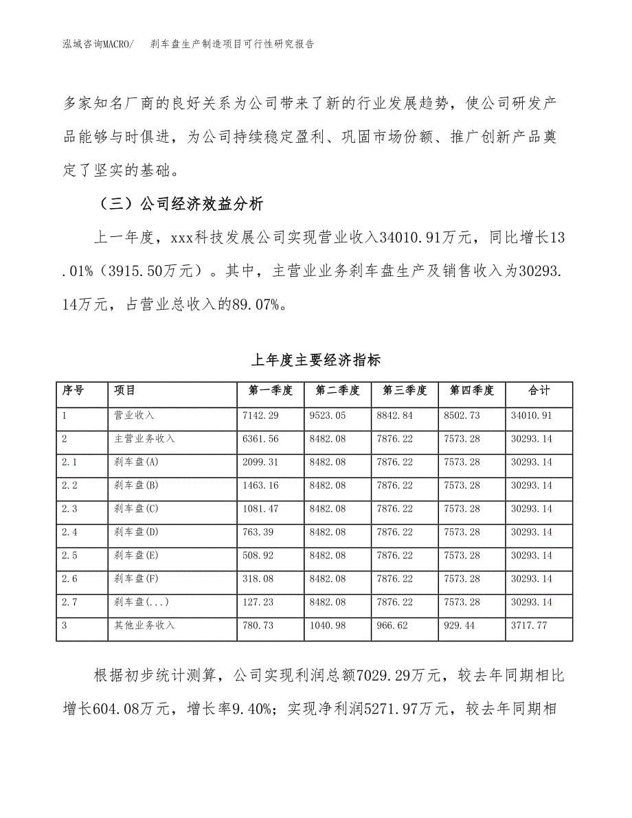 刹车盘生产制造项目可行性研究报告_第5页