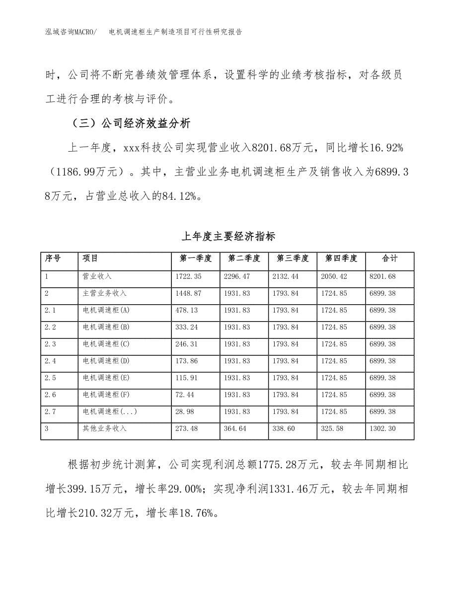 电机调速柜生产制造项目可行性研究报告_第5页