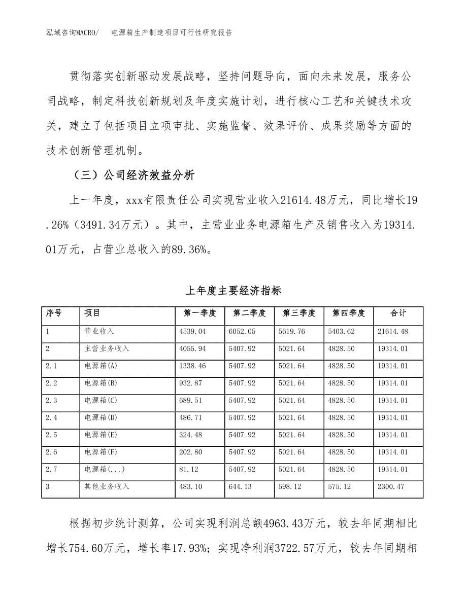 电源箱生产制造项目可行性研究报告_第5页