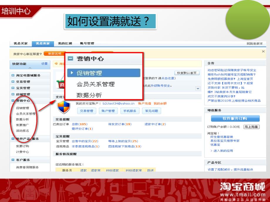 淘宝商城培训--店铺基础营销-促销管理(商家幻灯片)_第3页