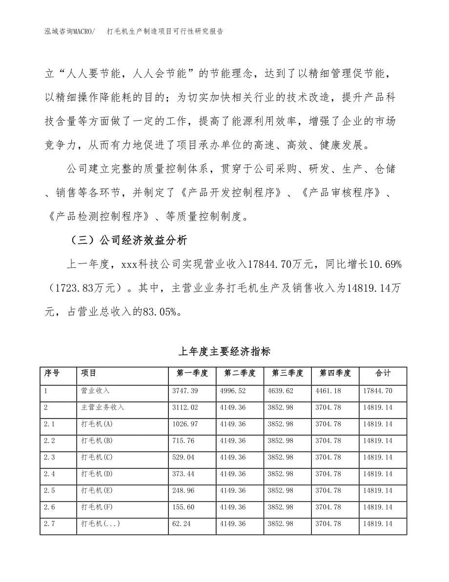 打毛机生产制造项目可行性研究报告 (1)_第5页