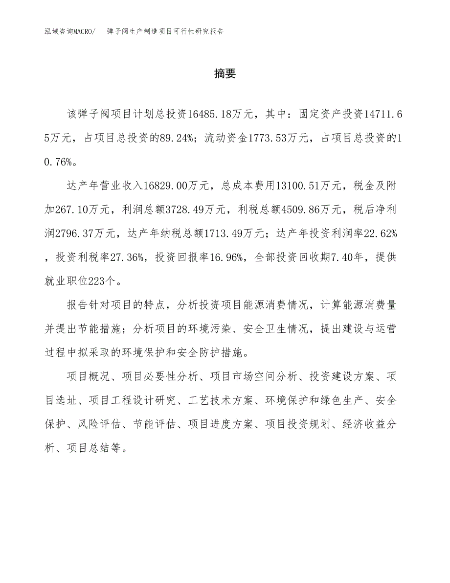 弹子阀生产制造项目可行性研究报告_第2页