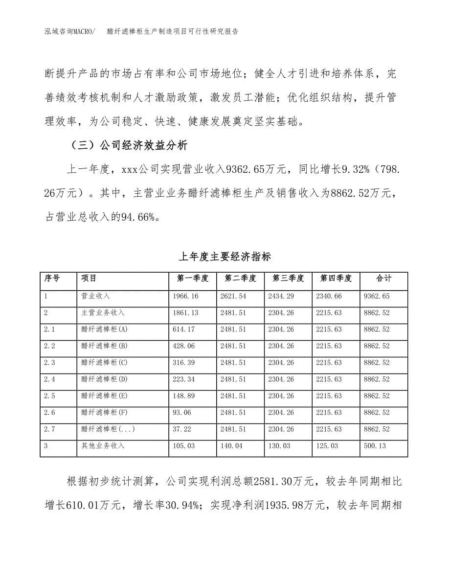 醋纤滤棒柜生产制造项目可行性研究报告_第5页