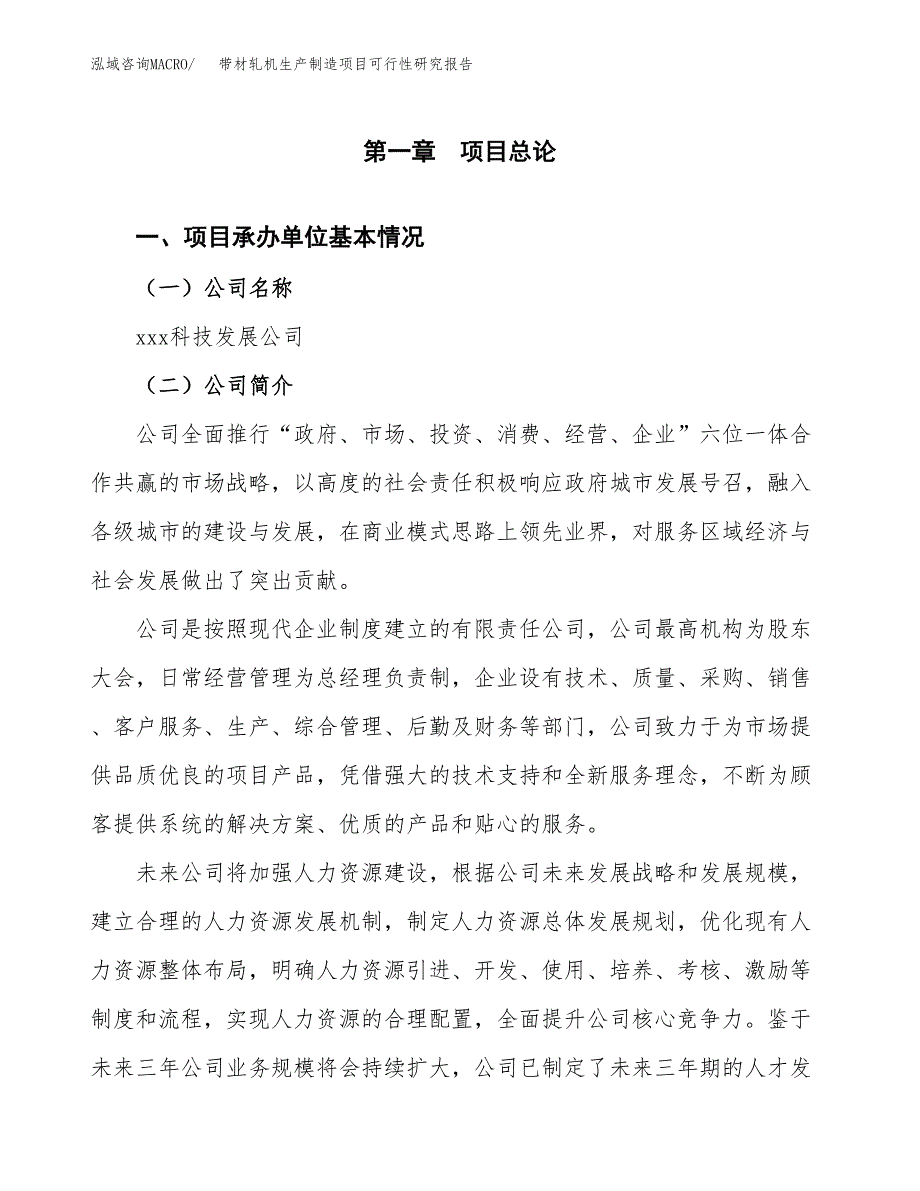 带材轧机生产制造项目可行性研究报告_第4页