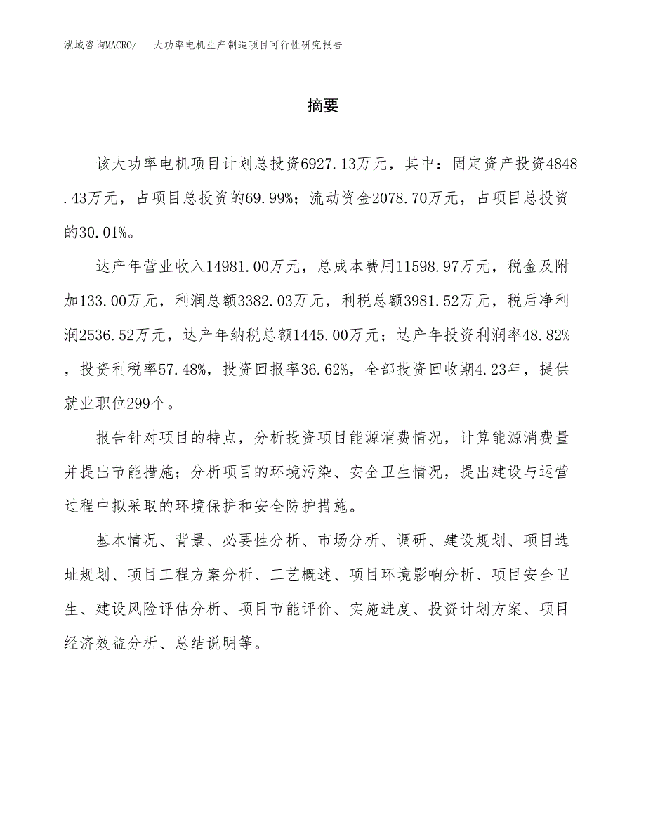 大功率电机生产制造项目可行性研究报告_第2页