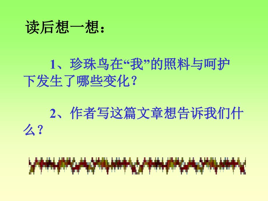 新课标人教版第九册语文珍珠鸟优质课件_第4页