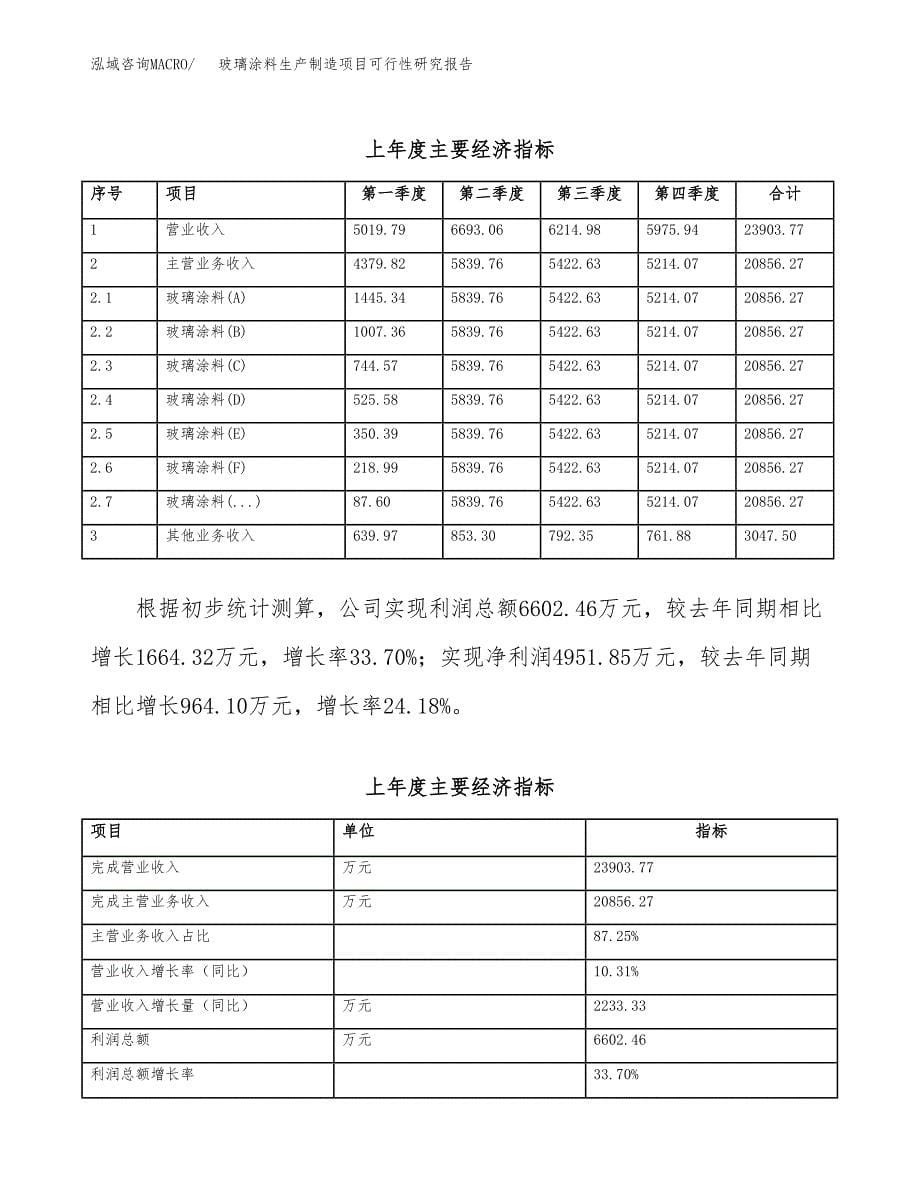 玻璃涂料生产制造项目可行性研究报告_第5页