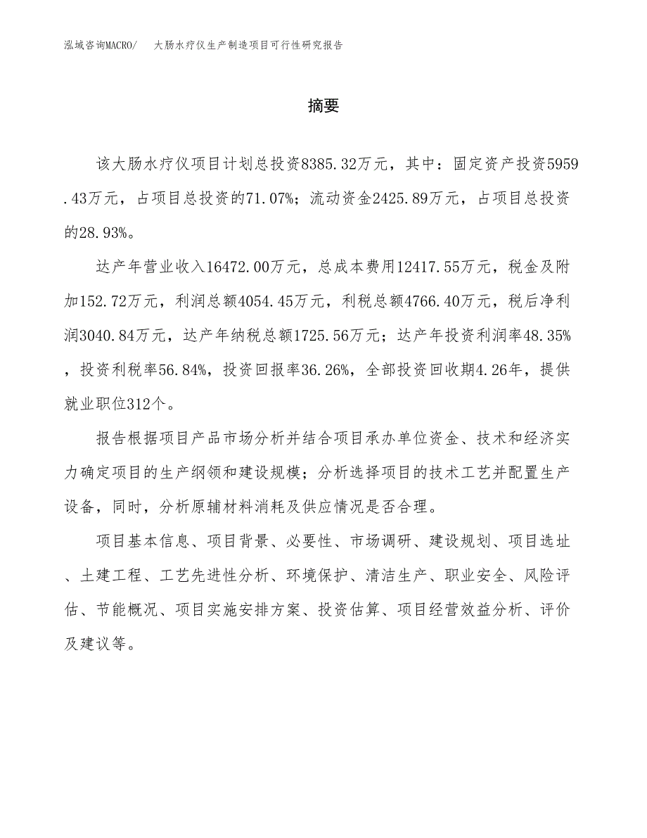 大肠水疗仪生产制造项目可行性研究报告 (1)_第2页