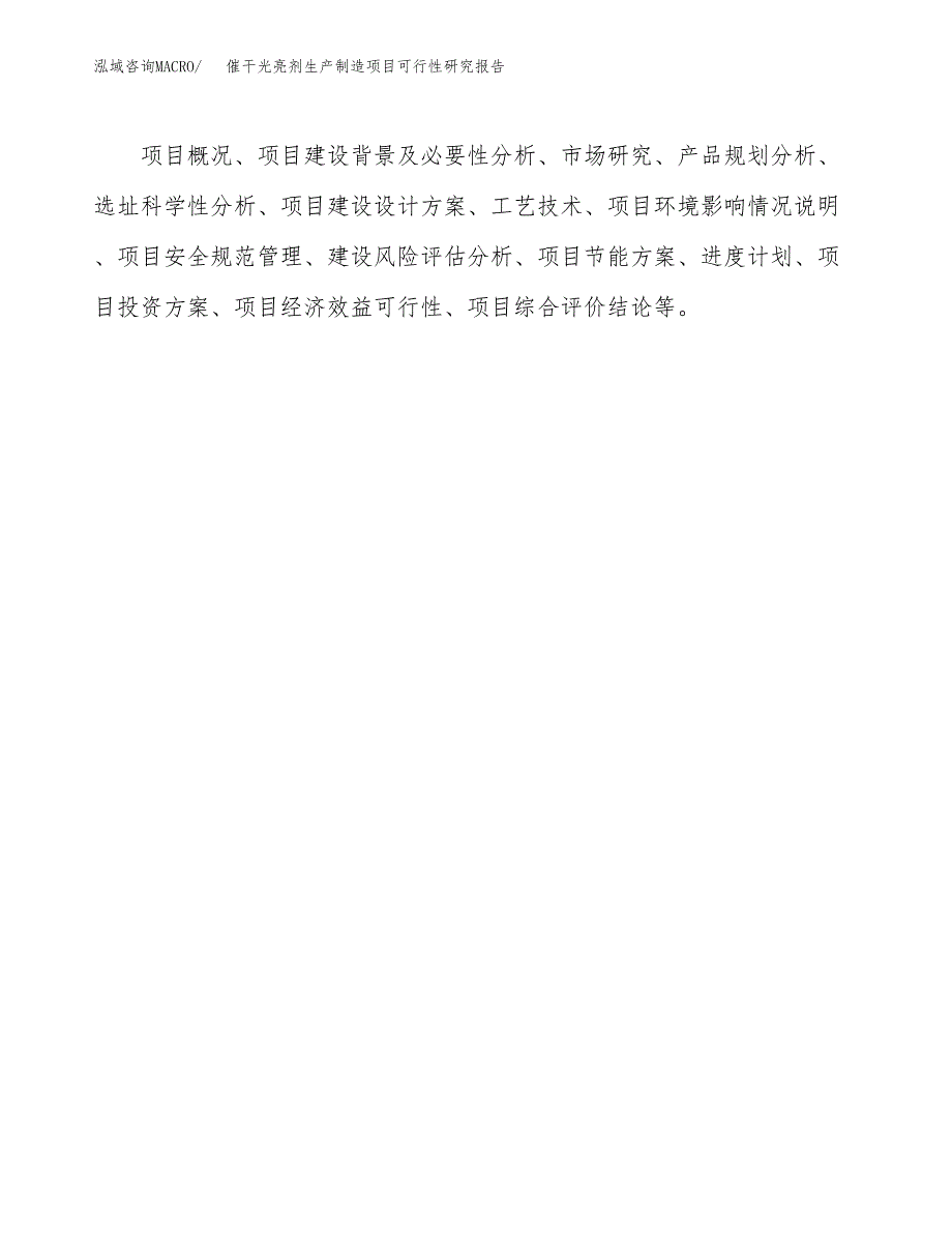 催干光亮剂生产制造项目可行性研究报告 (1)_第3页