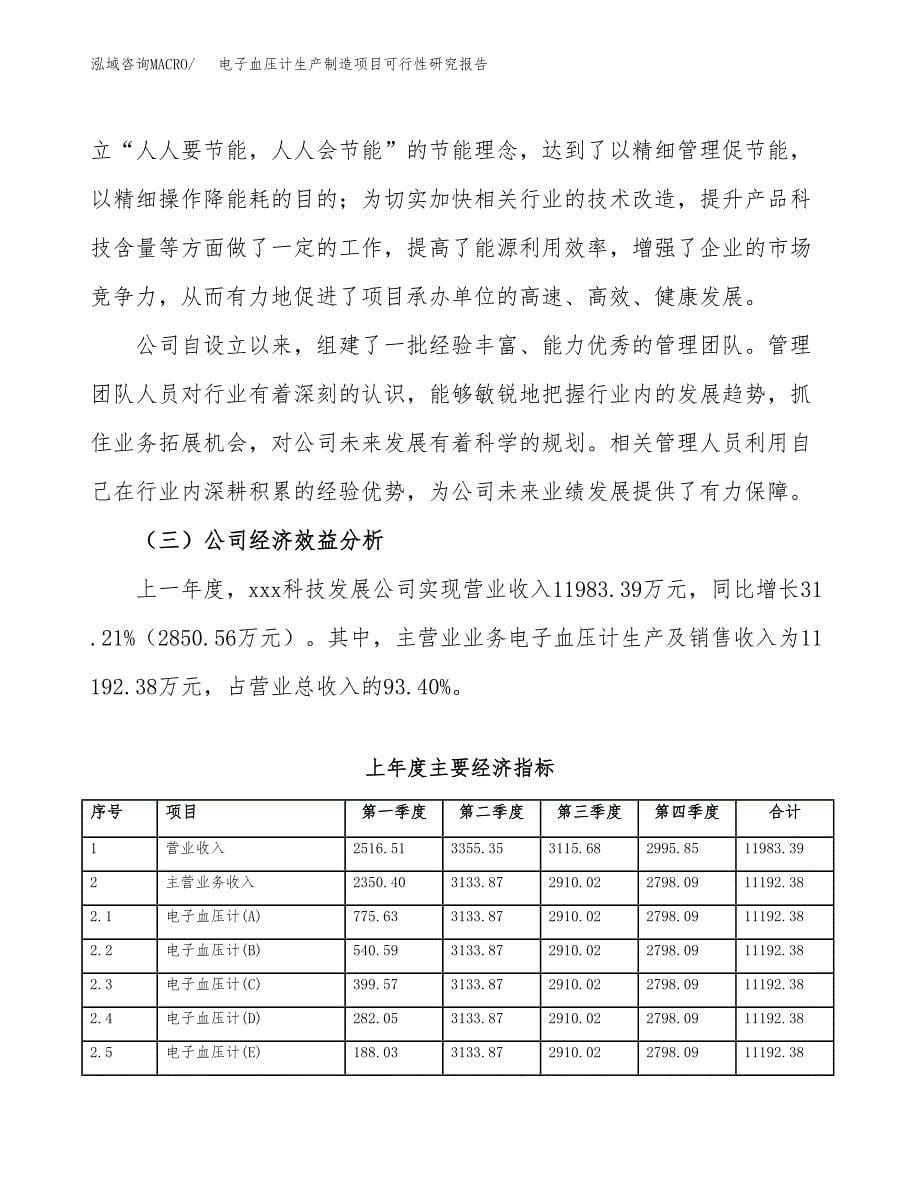 电子血压计生产制造项目可行性研究报告_第5页