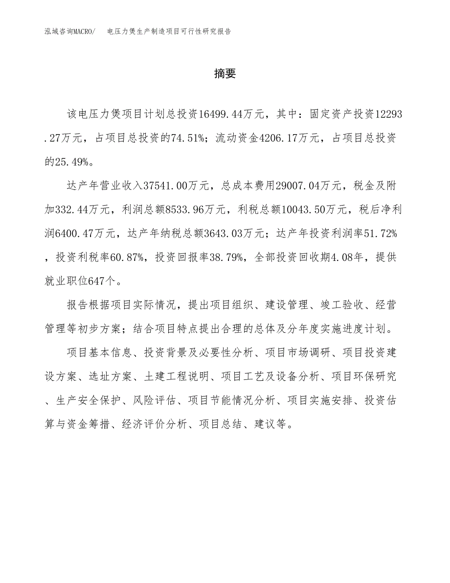 电压力煲生产制造项目可行性研究报告_第2页