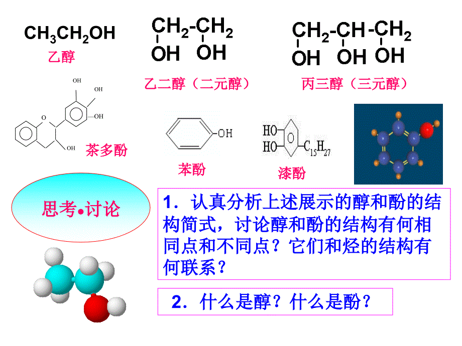 《醇和酚醇的性质和应用》ppt课件（人教版选修5）_第3页