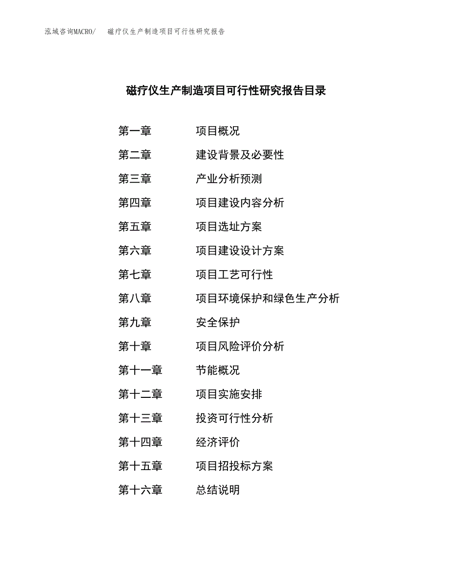 磁疗仪生产制造项目可行性研究报告_第3页