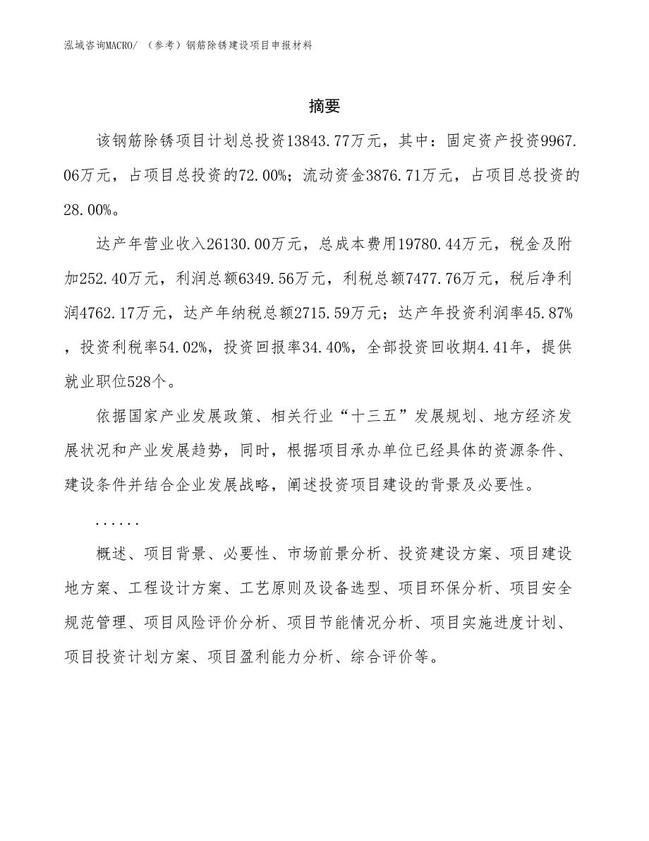 （参考）钢筋除锈建设项目申报材料_第2页