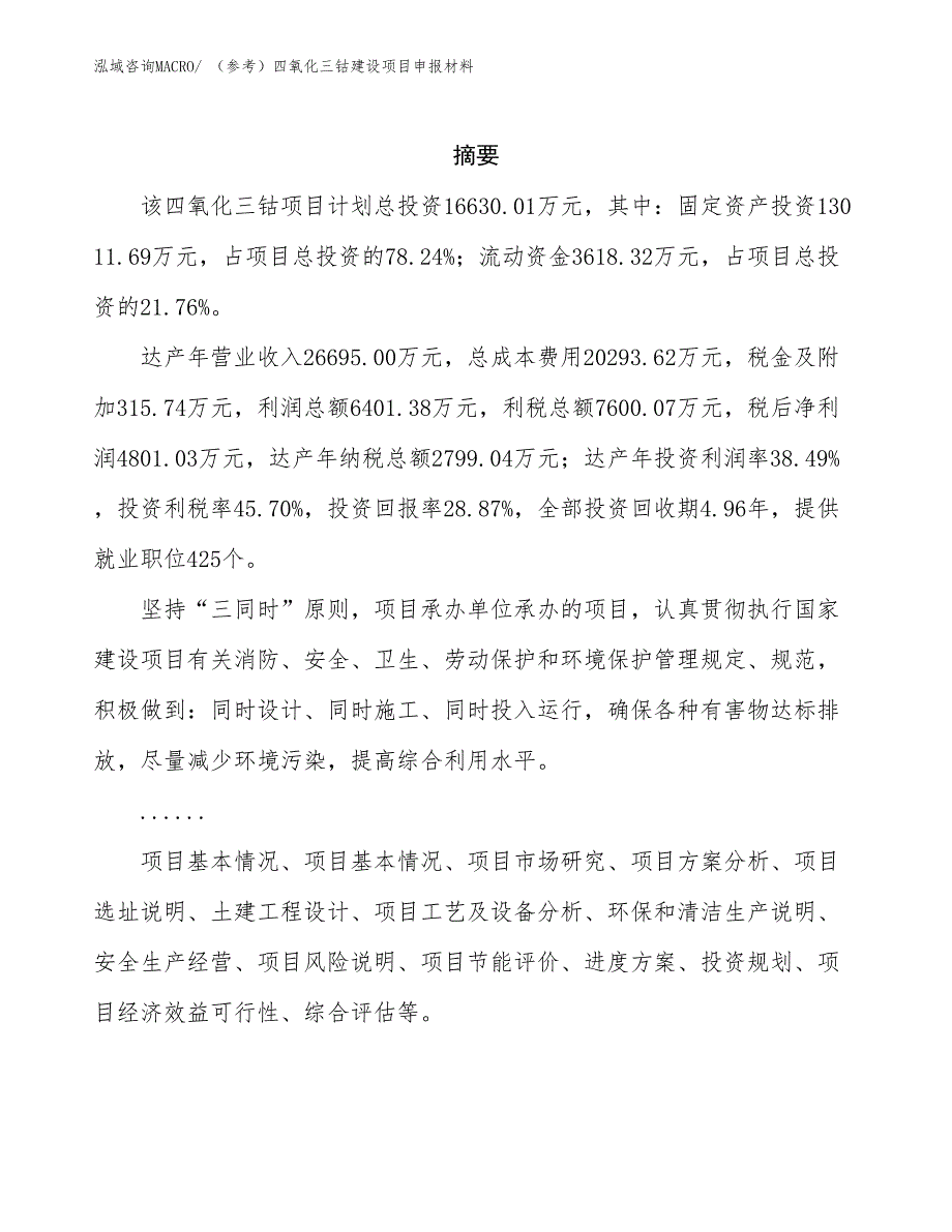 （参考）四氧化三钴建设项目申报材料_第2页