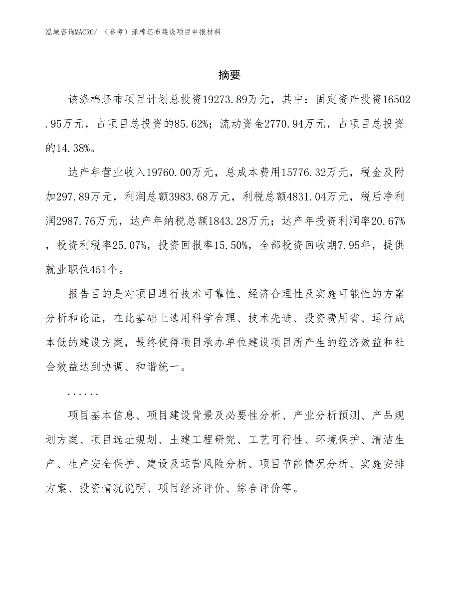 （参考）涤棉坯布建设项目申报材料_第2页