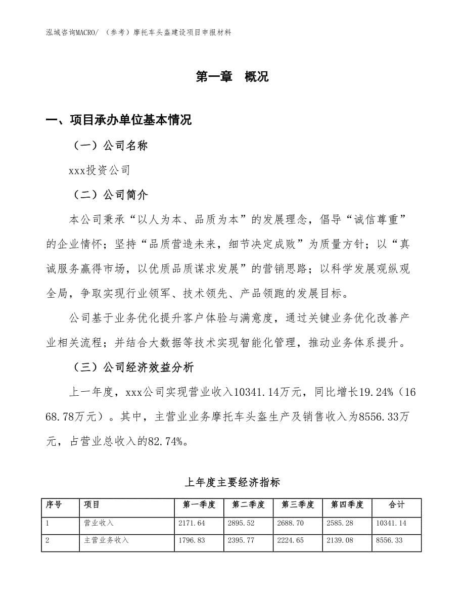 （参考）摩托车头盔建设项目申报材料_第5页