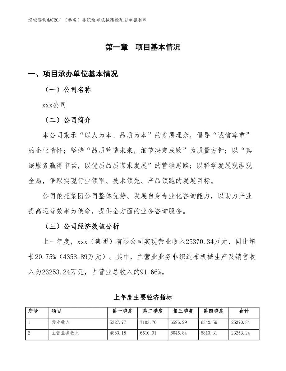 （参考）非织造布机械建设项目申报材料_第5页