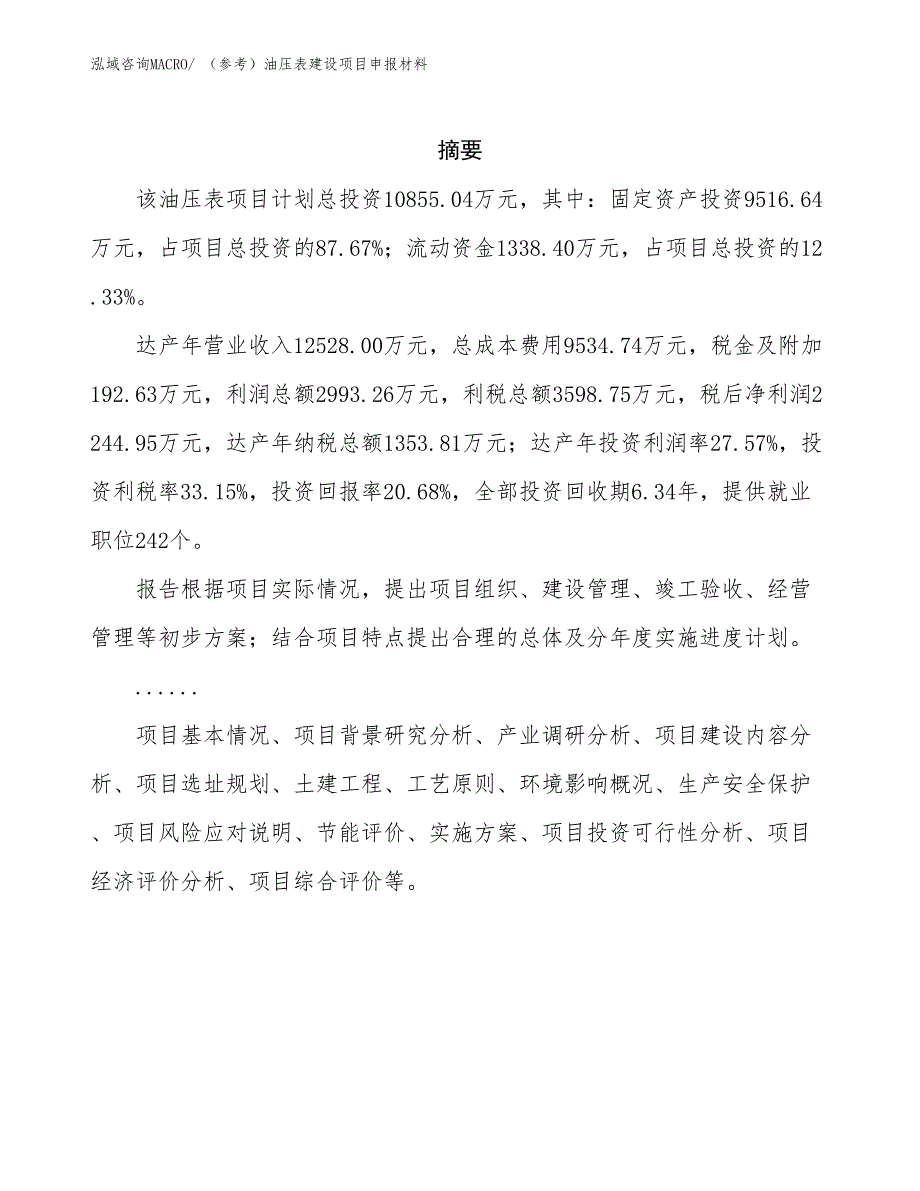 （参考）油压表建设项目申报材料_第2页