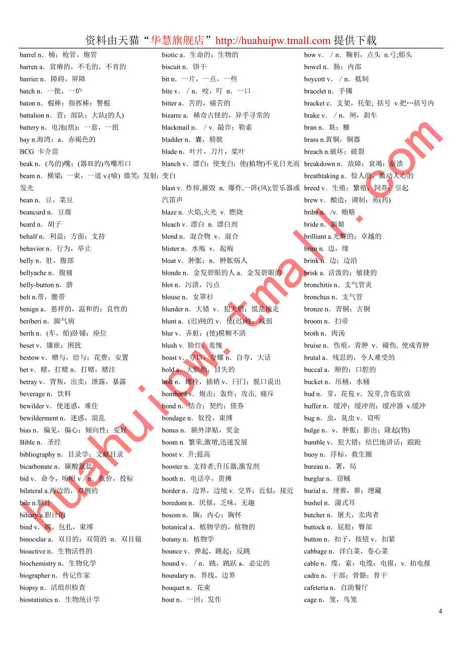 2016考博英语词汇速记手册_第4页