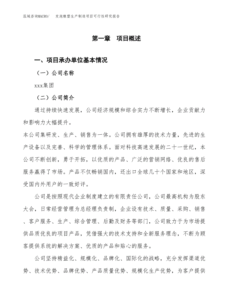 发泡橡塑生产制造项目可行性研究报告_第4页