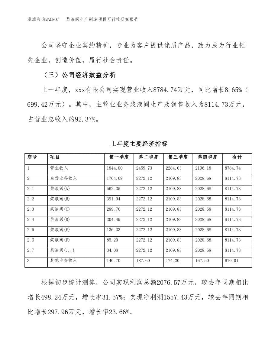 浆液阀生产制造项目可行性研究报告_第5页