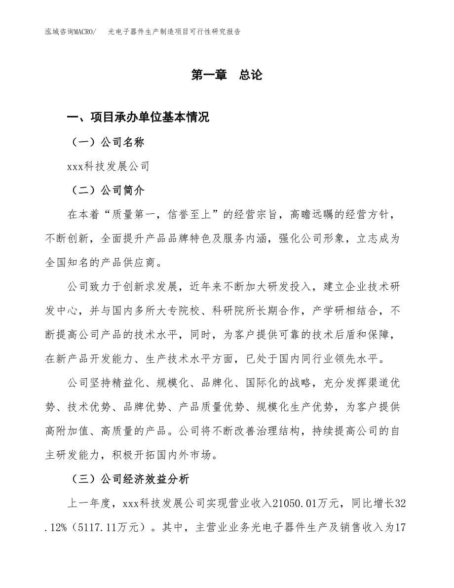 光电子器件生产制造项目可行性研究报告 (1)_第5页