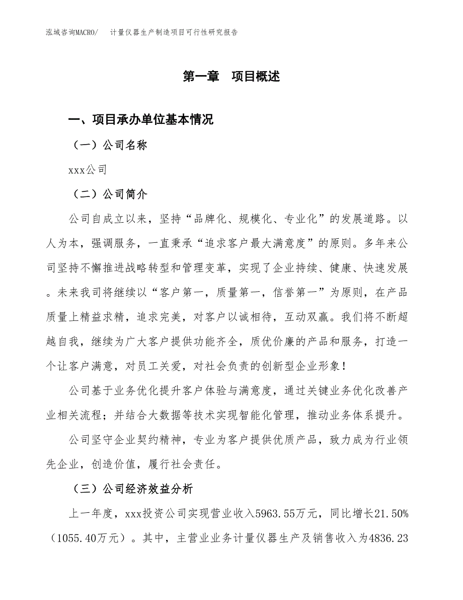 计量仪器生产制造项目可行性研究报告_第4页