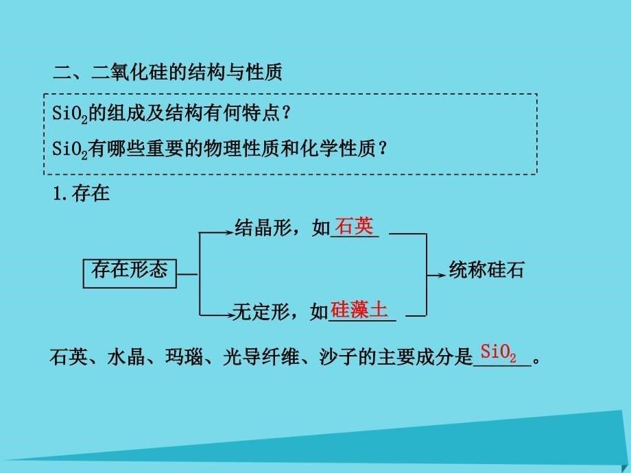 黑龙江海林市高中化学第四章非金属及其化合物第一节无机非金属材料的主角——硅课件1!_第5页