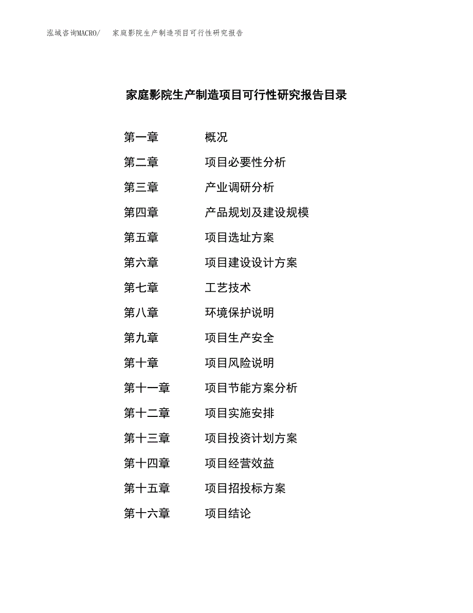 家庭影院生产制造项目可行性研究报告 (1)_第4页