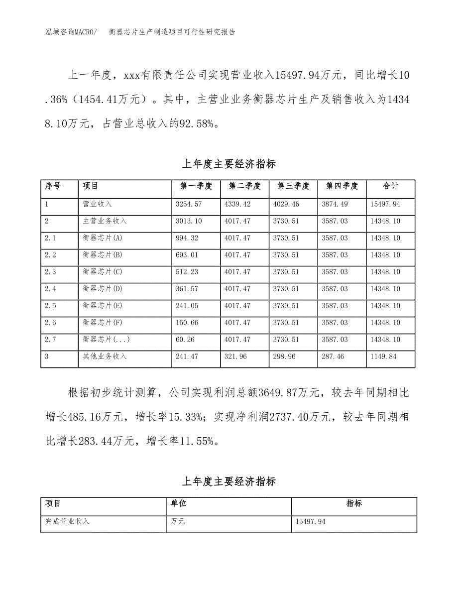 衡器芯片生产制造项目可行性研究报告_第5页