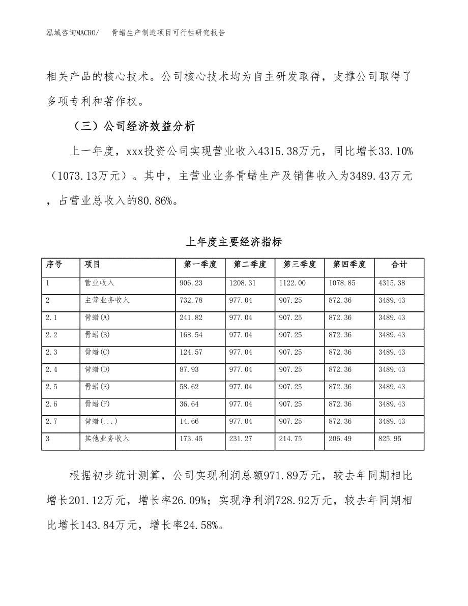 骨蜡生产制造项目可行性研究报告_第5页