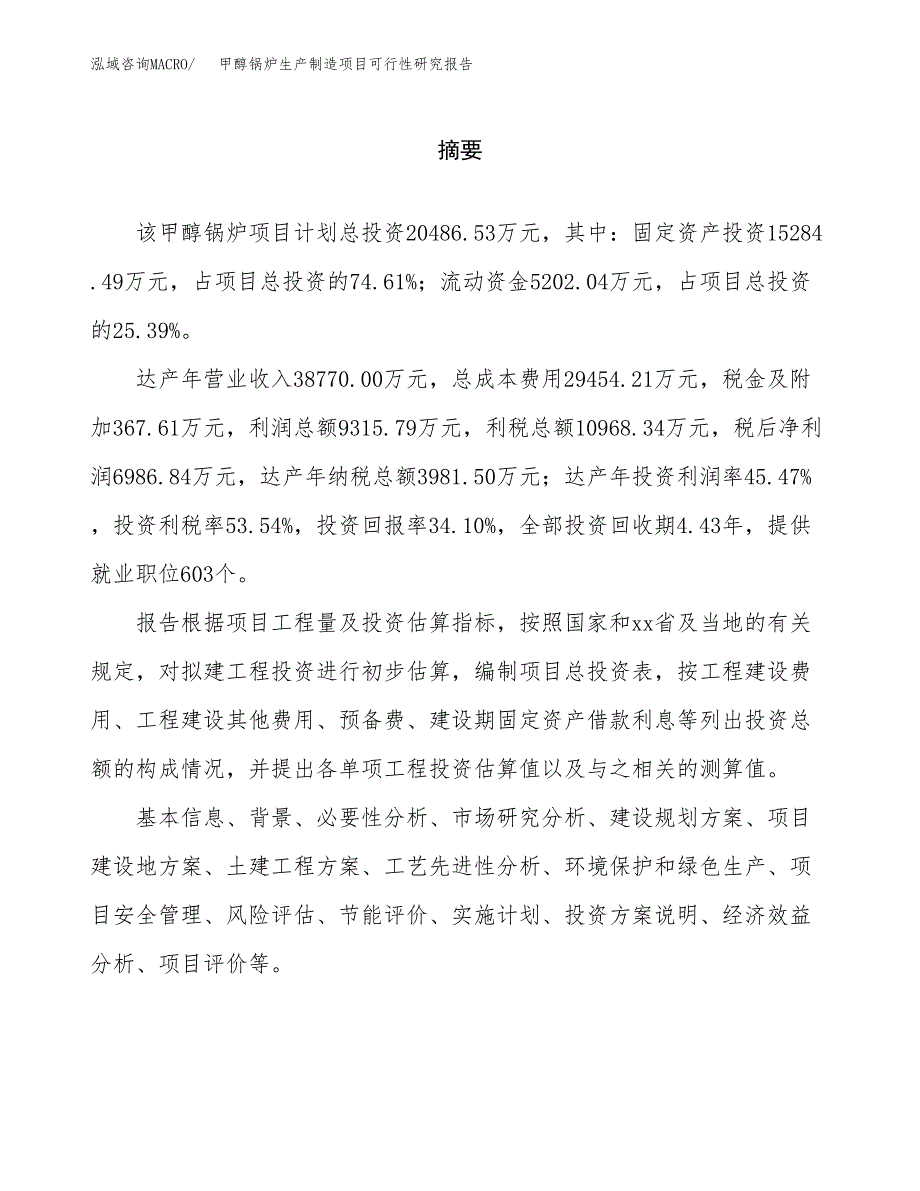 甲醇锅炉生产制造项目可行性研究报告_第2页