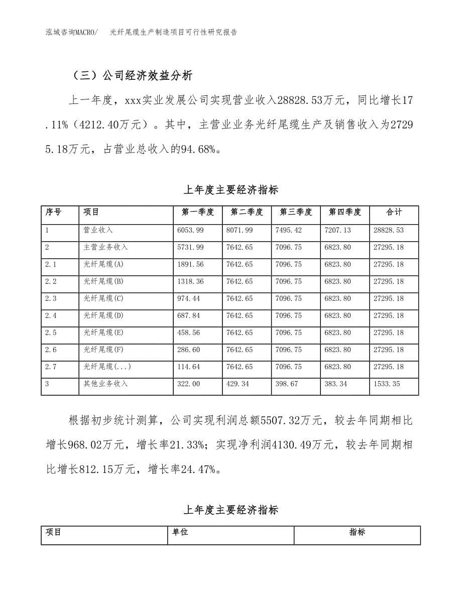 光纤尾缆生产制造项目可行性研究报告_第5页